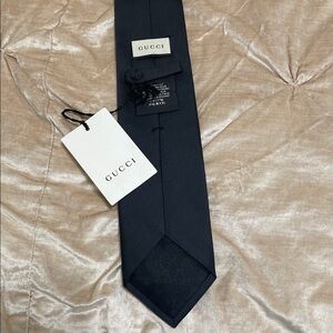 Gucci Classic Black Silk Tie